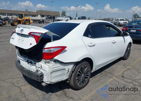 2016 Toyota Corolla S Plus из США, поврежденный, VIN 5YFBURHE0GP394665